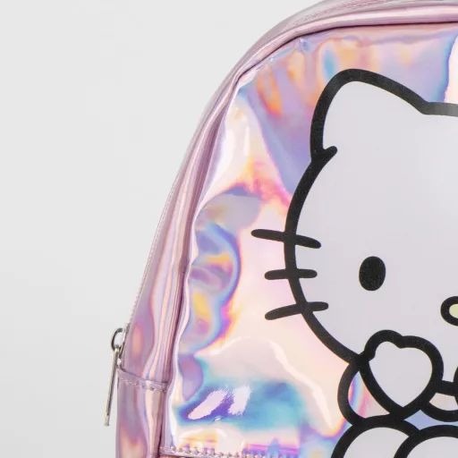 Hello Kitty Iridescent hologrammos hátizsák, táska 23 cm