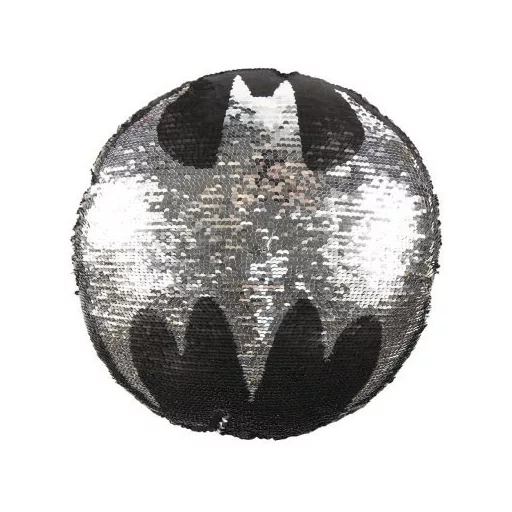 Batman Symbol átfordítható flitteres formapárna 30 cm