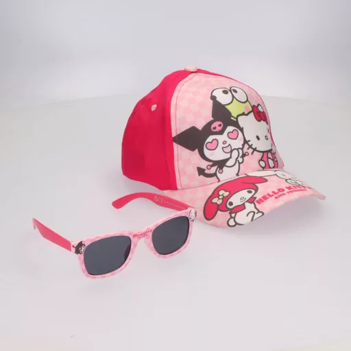 Hello Kitty Friends napszemüveg és baseball sapka szett