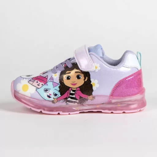 Gabi babaháza Lilac Meow LED villogó, világító utcai cipő 24-31