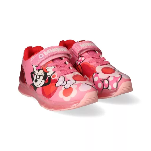 Disney Minnie Red Flowers LED villogó, világító utcai cipő 25-32