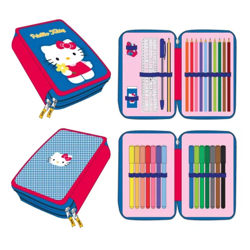 Hello Kitty Blue tolltartó töltött 2 emeletes