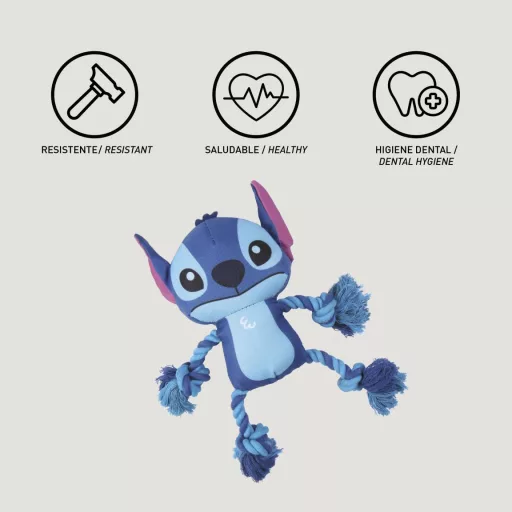 Disney Lilo és Stitch, A csillagkutya Alien sípoló kötél kutyajáték 26 cm