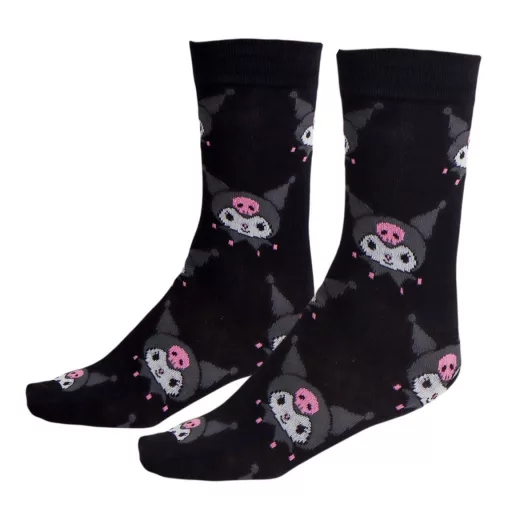 Hello Kitty Kuromi Black felnőtt hosszú szárú zokni 36/43