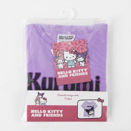 Hello Kitty Kuromi Purple gyerek rövid póló, felső 6 - 12 év / 116 - 152 cm