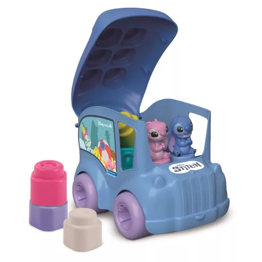 Disney Lilo és Stitch, A csillagkutya Clemmy szenzoros formaválogató busz Clementoni