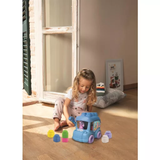 Disney Lilo és Stitch, A csillagkutya Clemmy szenzoros formaválogató busz Clementoni