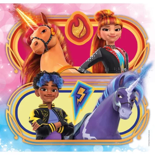 Unikornis Akadémia Riders 3x48 db-os puzzle Clementoni