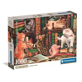 Cicás Curious Whiskers 1000 db-os Compact puzzle Clementoni
