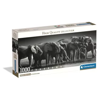   Elefánt Herd of Giants 1000 db-os panoráma Compact puzzle Clementoni