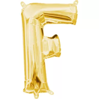 Arany Gold mini F betű fólia lufi 33 cm