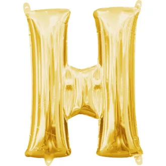 Arany Gold mini H betű fólia lufi 33 cm