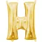 Arany Gold mini H betű fólia lufi 33 cm