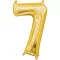 Arany Gold mini szám fólia lufi 7-es 40 cm