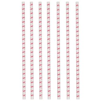 Flamingó Pink papír szívószál, 12 db-os szett