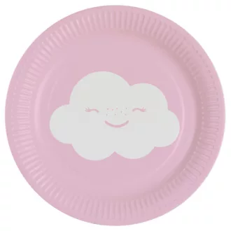   Szivárvány és Felhő Rainbow and Cloud papírtányér 8 db-os 18 cm