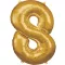 Arany Gold óriás szám fólia lufi 8-as, 83x55 cm