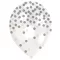 Ezüst Silver konfettis léggömb, lufi 6 db-os 11 inch (27,5cm)