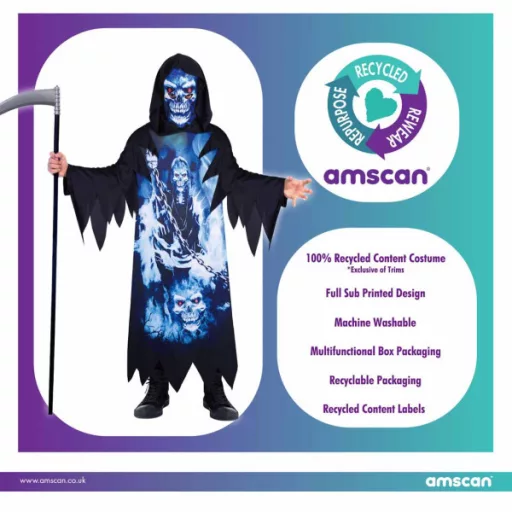 Kaszás Neon jelmez 3-4 év