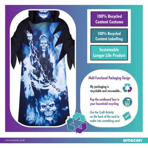 Kaszás Neon jelmez 3-4 év