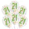 Happy Birthday 21 Droplets konfettivel töltött léggömb, lufi 6 db-os 11 inch (27,5 cm)