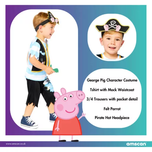 Peppa malac Pirate jelmez 2-3 év