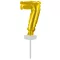 Arany Gold 7-es szám fólia lufi tortára 13 cm