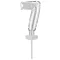 Ezüst Silver 7-es szám fólia lufi tortára 13 cm