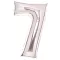 Ezüst Silver 7-es szám fólia lufi 66 cm