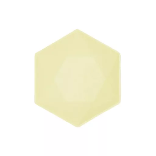 Sárga Vert Decor hatszögletű mélytányér 6 db-os 15,8 cm