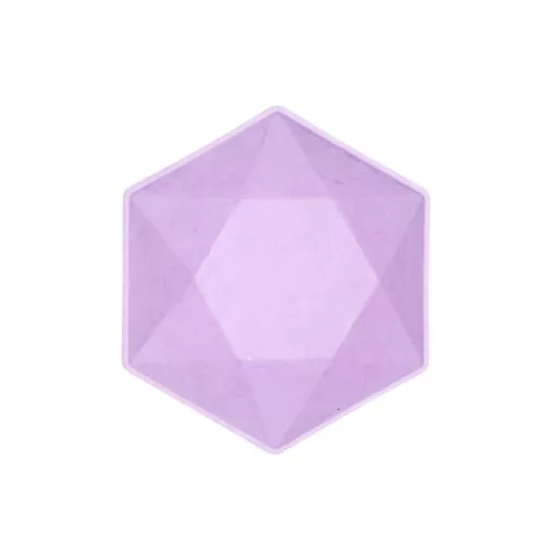 Lila Vert Decor hatszögletű mélytányér 6 db-os 15,8 cm