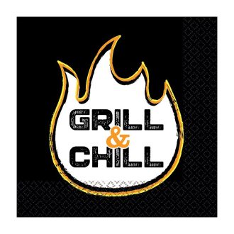 Grill & Chill Black szalvéta 16 db-os 33x33 cm