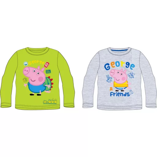 Peppa malac George gyerek hosszú póló, felső 2 - 6 év / 92 - 116 cm