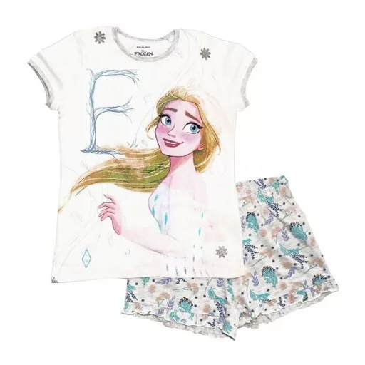Disney Jégvarázs Elsa Smile gyerek rövid pizsama 4 - 9 év / 104 - 134 cm