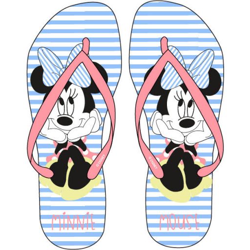 Disney Minnie Blue Bow gyerek papucs, Flip-Flop 26-33