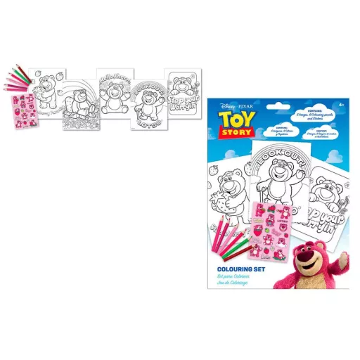 Disney Játékháború Lotso Strawberry színező szett matricával