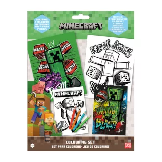 Minecraft Having a Blast színező szett matricával