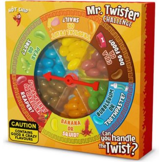 Furcsa ízek játéka Mr. Twister Jelly Beans challenge
