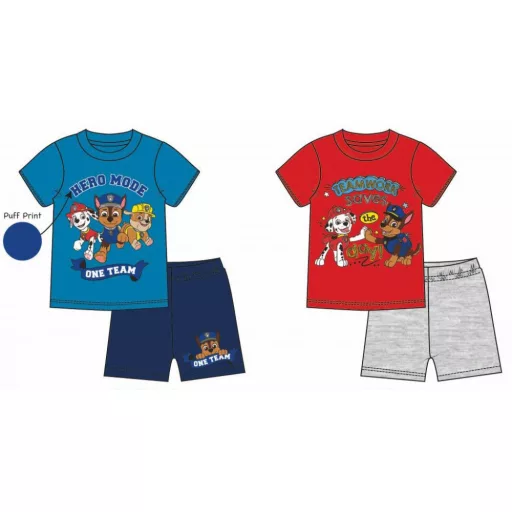 Mancs Őrjárat One Team gyerek rövid pizsama 3 - 8 év / 98 - 128 cm