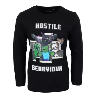   Minecraft Hostile gyerek hosszú ujjú póló, felső 6 - 12 év / 116 - 152 cm