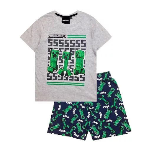 Minecraft SSS gyerek rövid pizsama 6 - 12 év / 116 - 152 cm