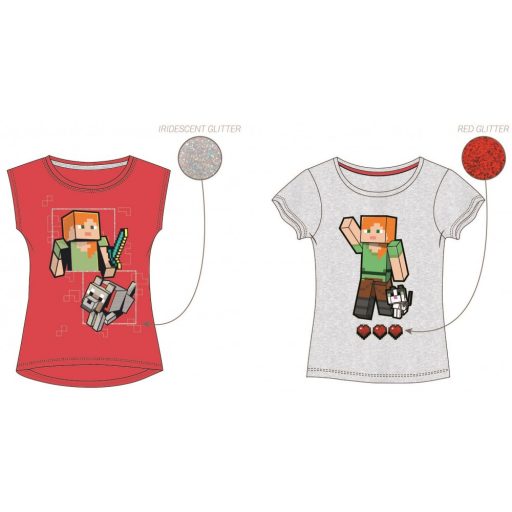 Minecraft Pixel Power gyerek rövid póló, felső 4 - 8 év / 104 - 128 cm