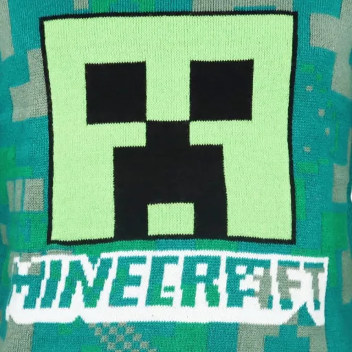 Minecraft Blocky gyerek kötött pulóver 6 - 12 év / 116 - 152 cm