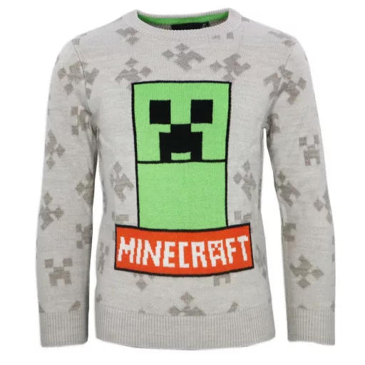 Minecraft Blocky gyerek kötött pulóver 6 - 12 év / 116 - 152 cm