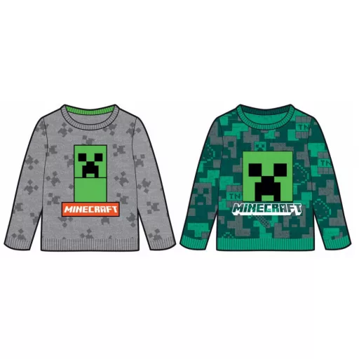Minecraft Blocky gyerek kötött pulóver 6 - 12 év / 116 - 152 cm