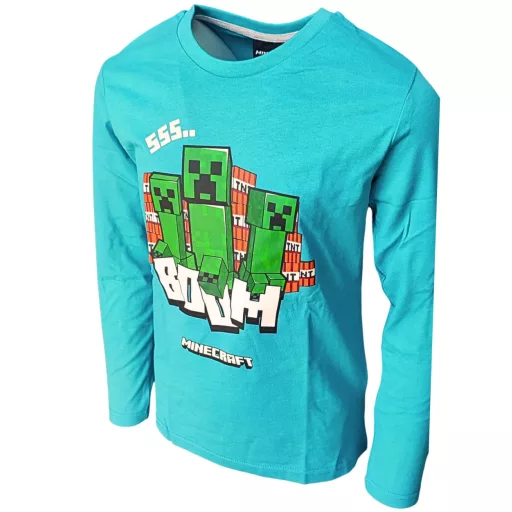 Minecraft Creeper gyerek hosszú ujjú póló, felső 6 - 12 év / 116 - 152 cm