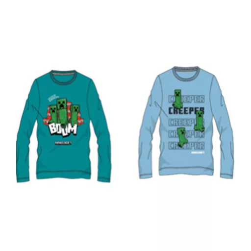 Minecraft Creeper gyerek hosszú ujjú póló, felső 6 - 12 év / 116 - 152 cm