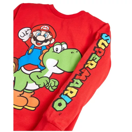 Super Mario Yoshi gyerek hosszú ujjú póló, felső 6 - 12 év / 116 - 152 cm