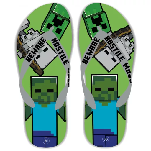 Minecraft Beware gyerek papucs, Flip-Flop 29-38