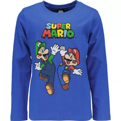 Super Mario Toad gyerek hosszú ujjú póló, felső 4 - 10 év / 104 - 140 cm